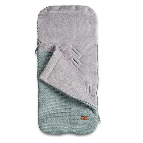 Baby's Only 163310 Fußsack Babyschale Autositz gestrickt Robust Korn, stone green