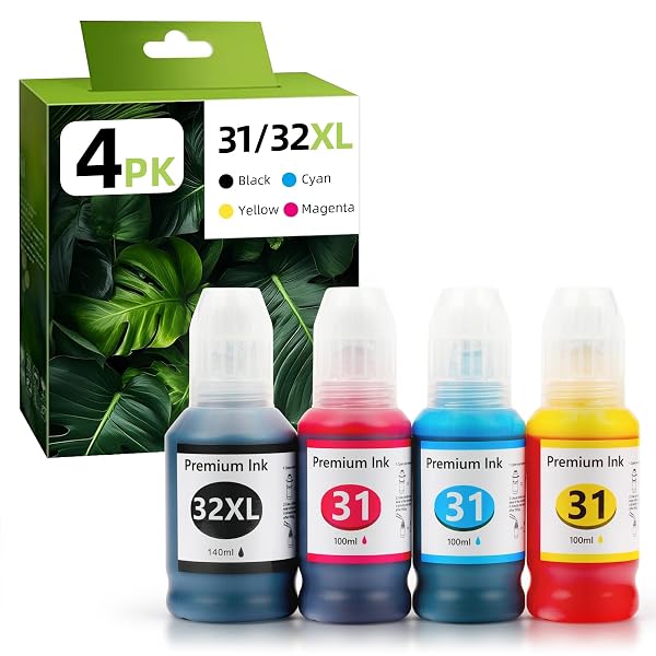 GEWOEN 31 32XL INK REFILL BOTTLE SET COMPATIBLE...
