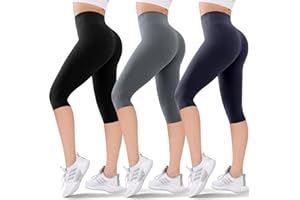 Blisset 3 Pack Biker Shorts for Women – 3"/ 5"/8" Butt Lift High Waisted Tummy Control No See-Through Yoga Workout Leggings