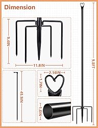 LOPANNY String Light Poles - 9.8FT Light Poles for
