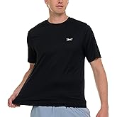 Reebok Rash Guard for Men Short Sleeve, Mens Swim Shirt, Sun Shirt UPF+ 50 UV Protection