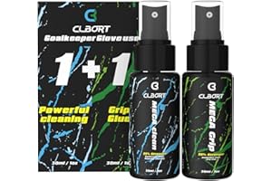 Clbort Goalkeeper Glove Spray Bundle, Contains MSDS Certified 30ml Goalkeeper Grip Spray + 30ml Goalkeeper Glove Wash & Prepare Spray