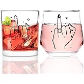 Futtumy Ring Finger Wine Glasses and Whisky Glasses, Wedding Gifts for Couples, Bridal Shower Gifts, Engagement Gift, Bride and Groom Gift, Engagement Present for Couples Mr. Mrs. His Hers