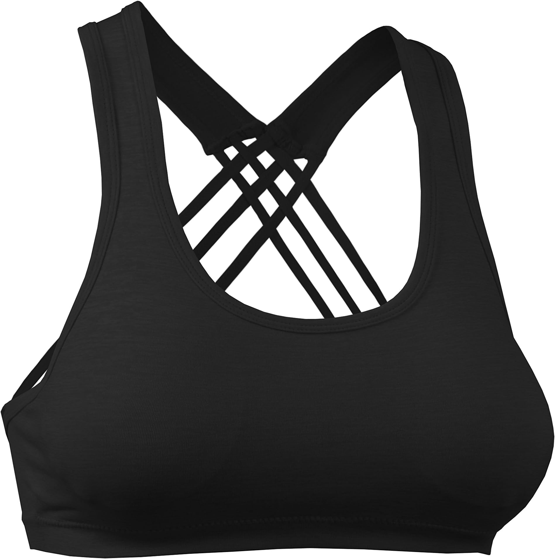 DOUBLDO Womens Seamless Stretchy Geometric Peekaboo Cutouts Padded Bralette