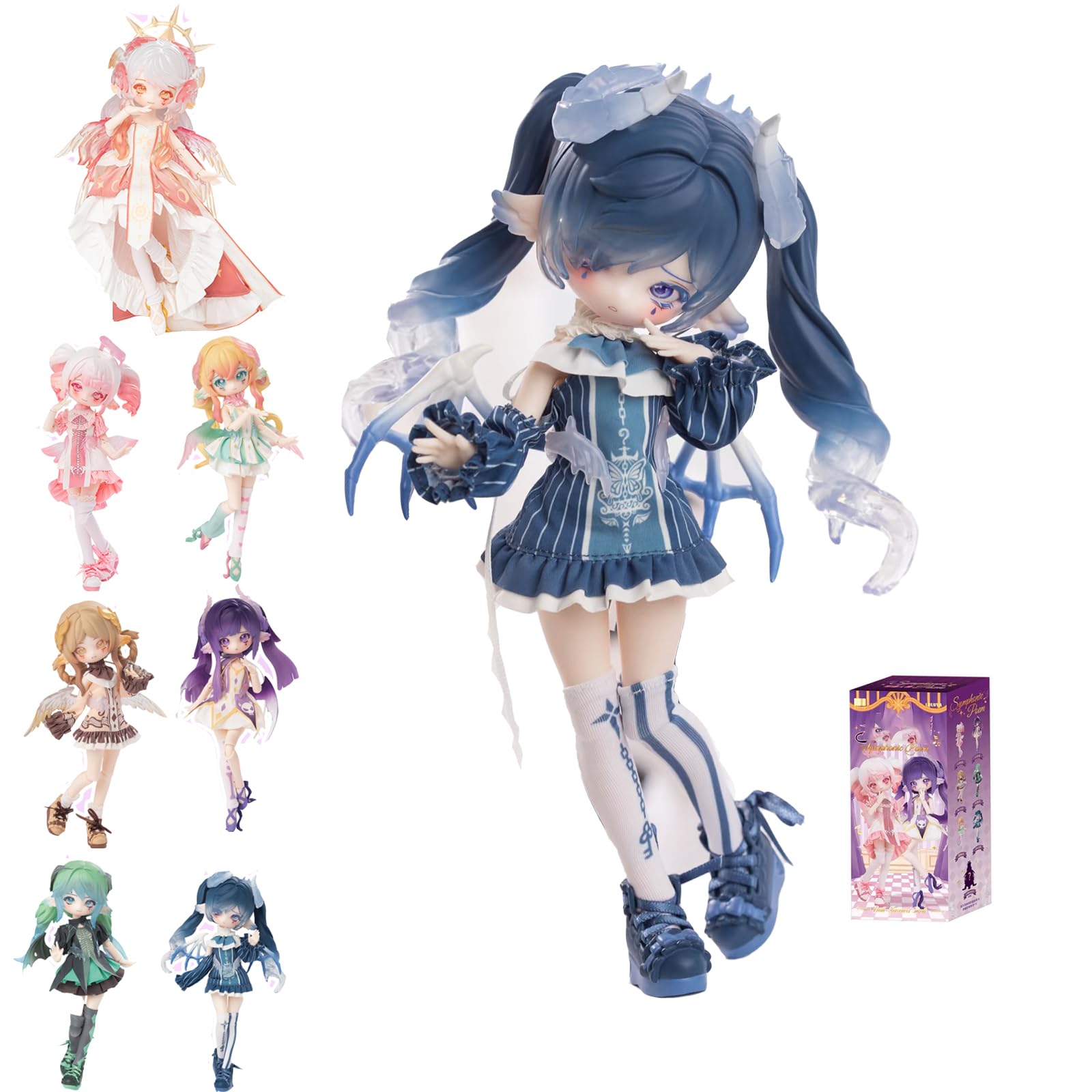 Photo 1 of 1/12 BJD Doll Blind Box Cute Poem Girls Series BJD Blind Box Collectable Anime Figure Model Gift Cute Ball Jointed Doll Figure for Girls Birthday Surprise Mysterious Gift