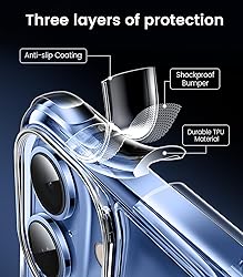 Mkeke Compatible with iPhone 17 Case Clear