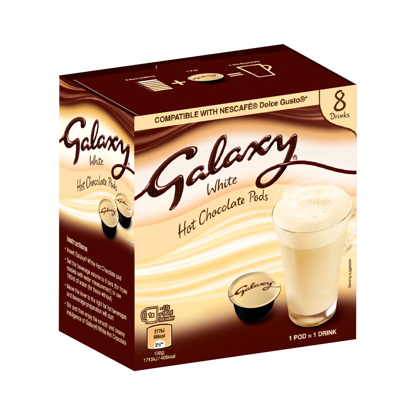 Galaxy White Hot Chocolate Pods Dolce Gusto Compatible Buy Online in