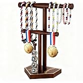 UdoUto Wooden Baseball & Softball Drip Necklace Holder, Championship Ring Display Stand, Baseball Ring Holder Organizer for Players & Fans, Baseball Lifestyle Gift for Boys, Girls & Coaches