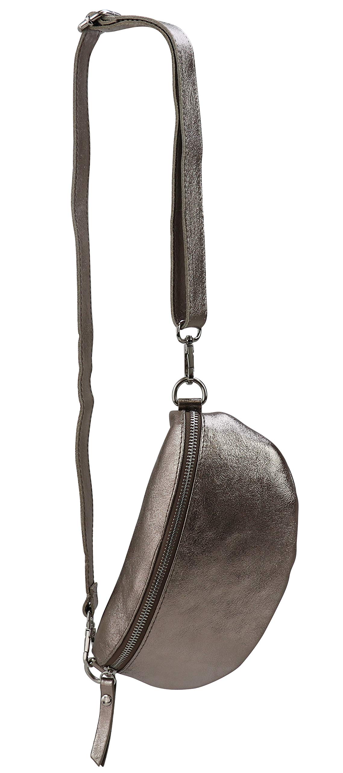 SH Leder ® AVA G292 Genuine Leather Waist Bag for Women Men Unisex Belt Bag for Festival Travel Bum Bag Small Crossbody Bag Women Leather Bag 23 x 12 cm, Bronze, 23 x 12,50 x 7 cm — image 1