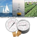 Plyisty 0-1 Bar 0-15 PSI Mini Pressure Gauge 1/4" Low Pressure Manometer view 4