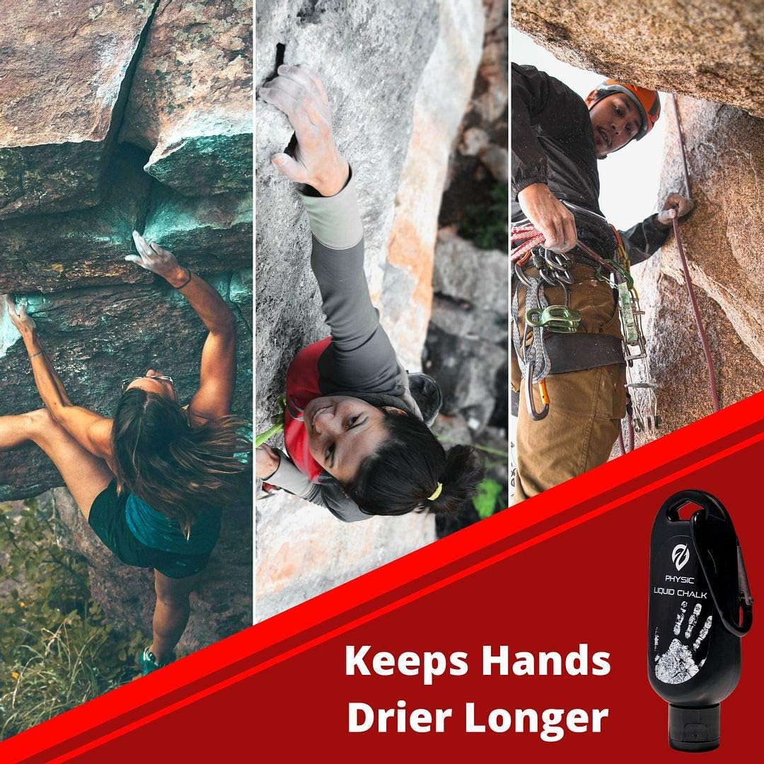 EVMT Brands Physic Liquid Chalk for Weightlifting, Gymnastics, Rock Climbing, and Dancing. Experience a Stronger Grip and Better Results with Sweat Resistant and Long Lasting Gym Chalk. : Sports & Outdoors