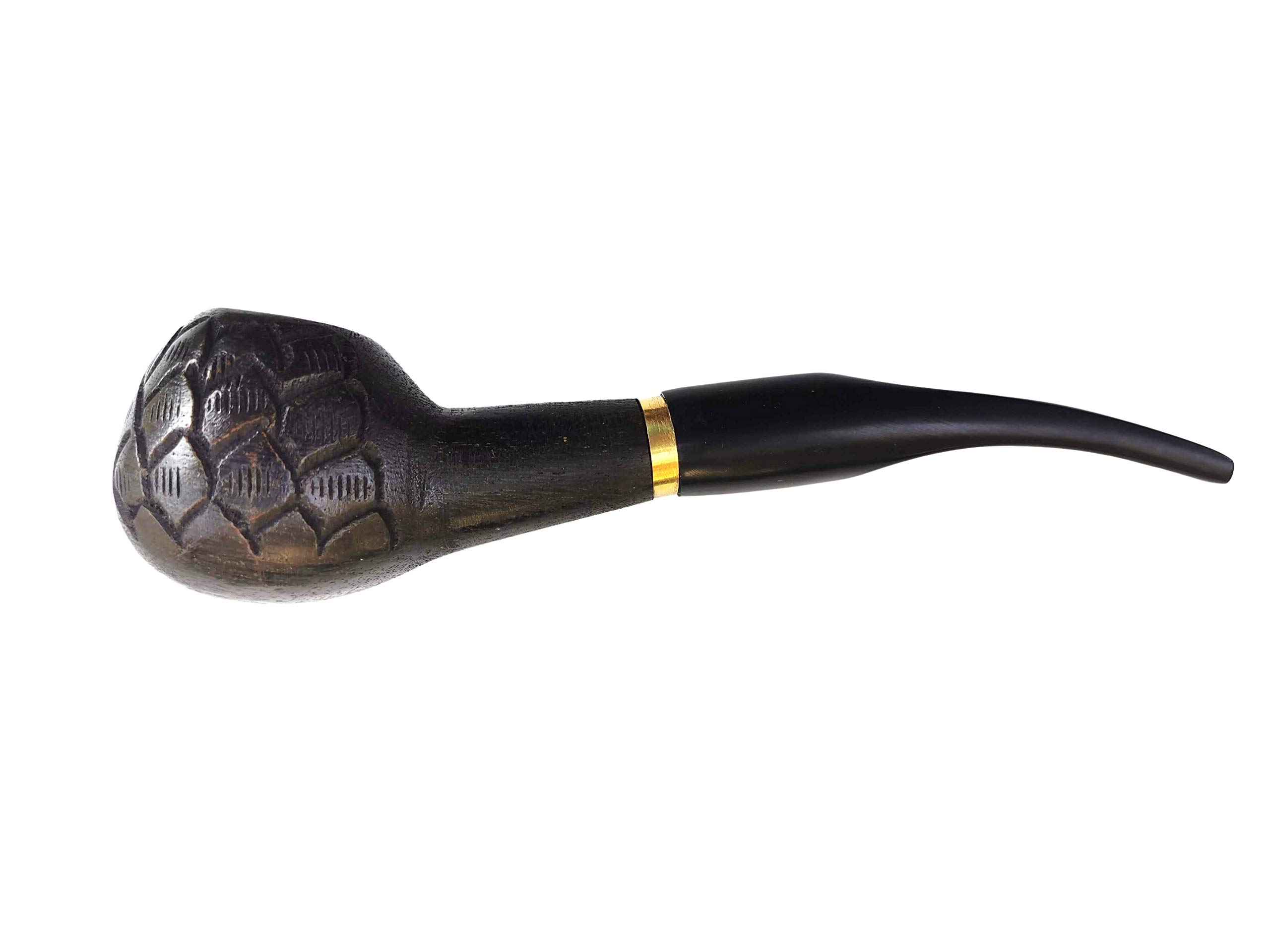 Rocky,s Wood Pipes Retro Vintage Wooden Smoking Gift Pipe (Brown)