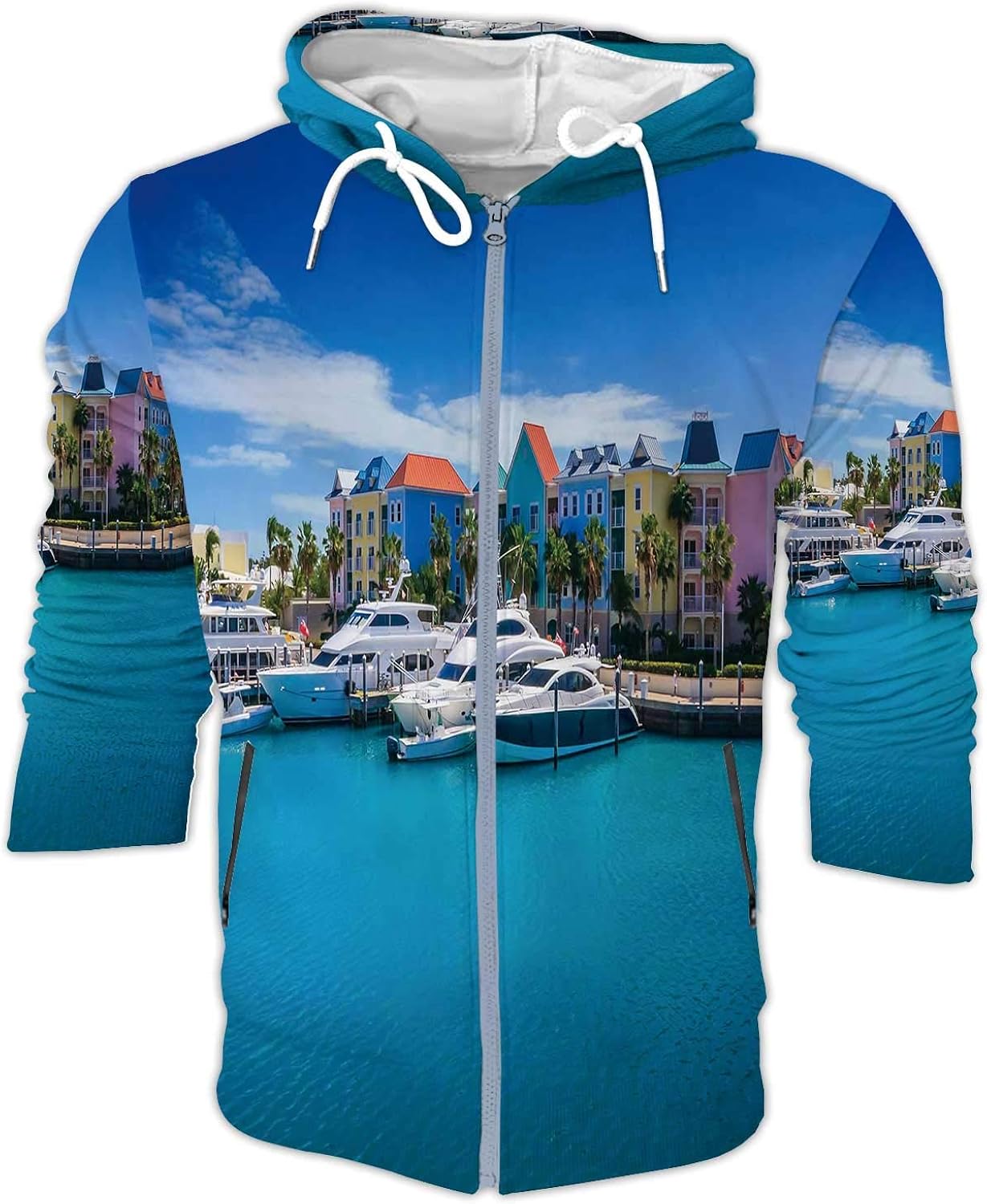 Atlantis in Bahamas Bahamas,Mens/Womens Windproof Jacket with Hood Nassau M