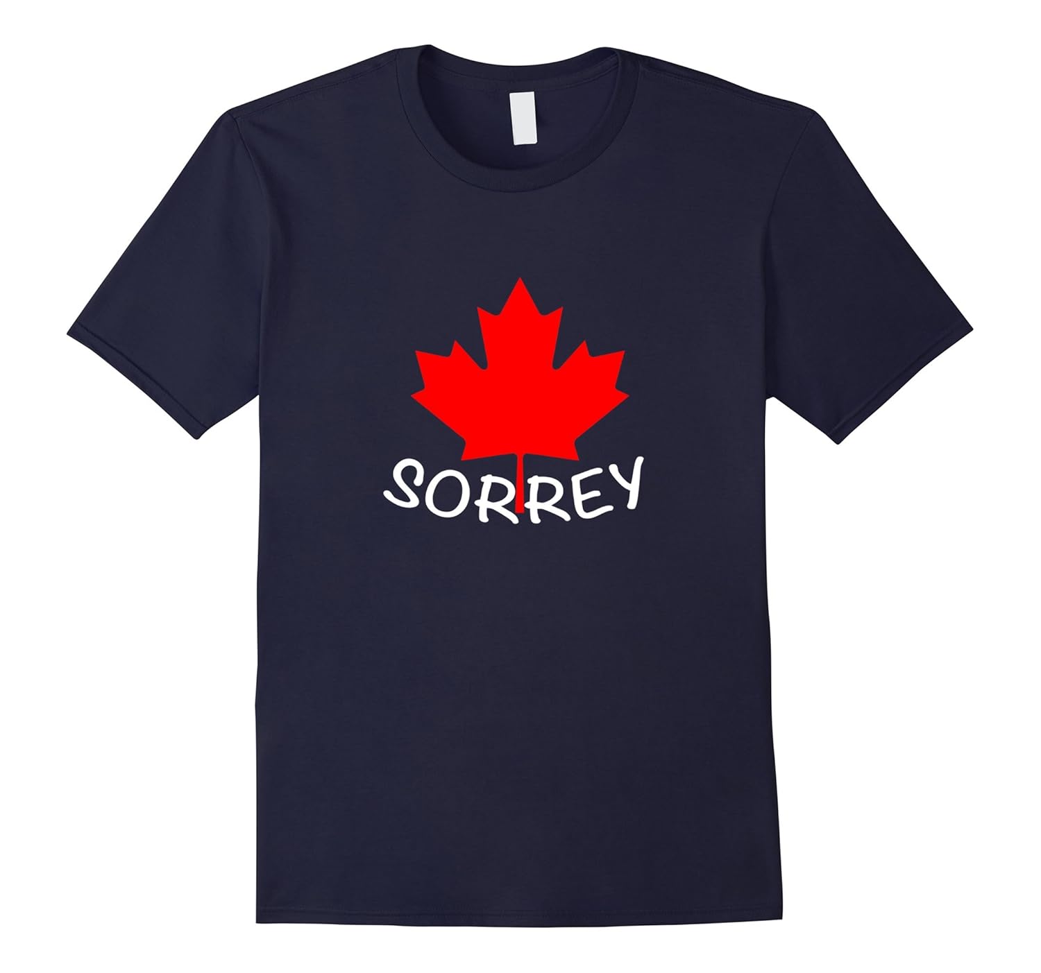 Sorrey Sorry Canadian T-Shirt With Red Maple Leaf-ANZ