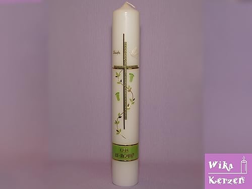 Kommunionkerzen Konfirmationskerze Kerze zur Kommunion Taufkerzen Mädchen Junge 400x60mm inkl. Beschriftung alle Motive Handg