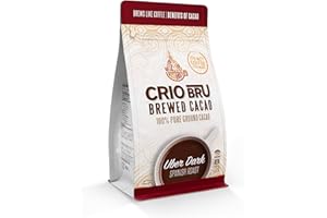 Crio Bru Brewed Cacao Uber Dark Spanish Roast Coffee Alternative 100 Percent Pure Cacao Beans 99 Caffeine Free 10 Ounce Non Organic