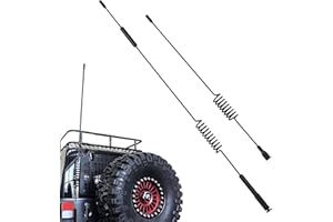 SHARE GOO ShareGoo 2Pcs 7.68" & 11.4" Metal Antenna Simulation Decoration Accessories Compatible with Axial SCX10 90046 Traxxas TRX4 D90 D110 Tamiya CC01 1/10 RC Crawler Truck