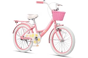 Glerc Maggie 12 14 16 20 Inch Kids Bike for 2-13 Years Old Girls, Toddler Bicycle Little Girls Princess Bikes with Basket & T