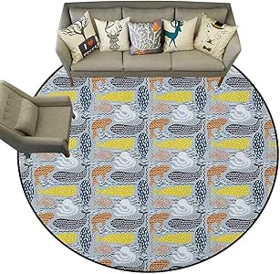 Alfombras Lavables con diseño de escuadrón y Medio círculo Entrelazado