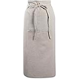 DII 100% Cotton Solid Chambray Kitchen Set, Bistro Apron, Natural, 1 Piece