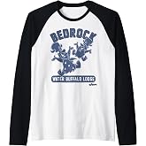 The Flintstones Bedrock Water Buffalo Lodge Collegiate Raglan Baseball Tee
