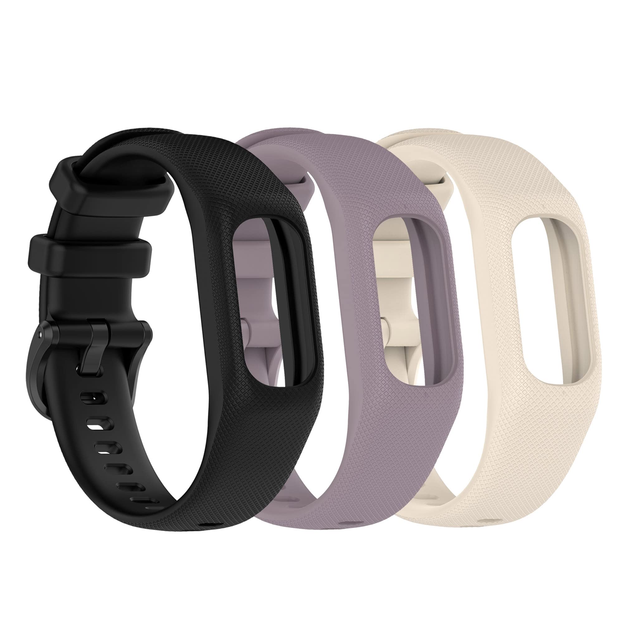 Chofit (3-Pack Straps Compatible with Garmin Vivosmart 5 Strap, Adjustable Soft Silicone Sport Wristband Replacement Arm Band for Vivosmart 5 Fitness Tracker (3B, Small)