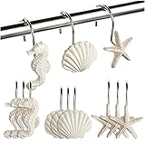Juvale 12-Pack of Beach-Themed Shower Curtain