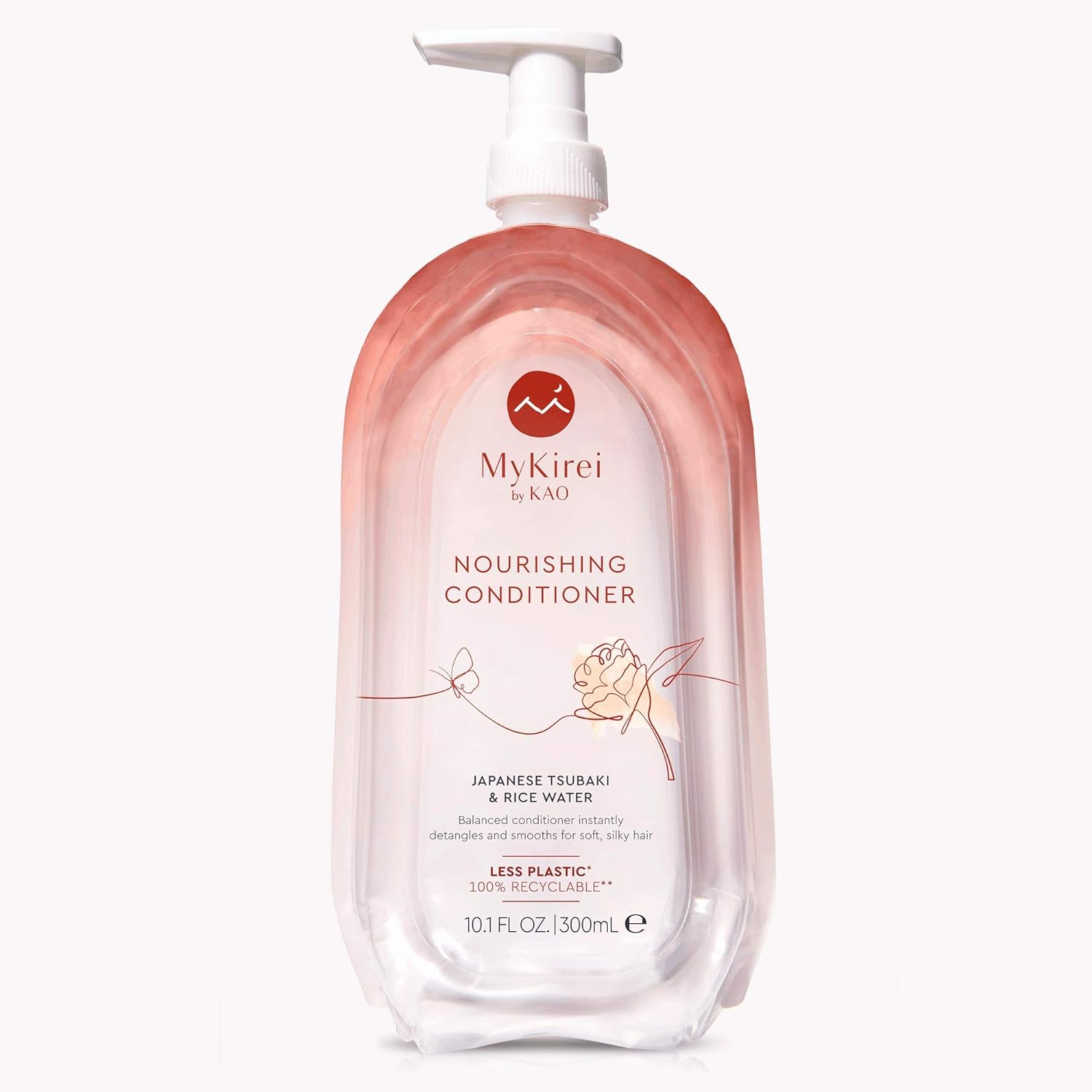 MyKirei By Kao Conditioner with Japanese Tsubaki & Rice Water for Hair, Sustainable Bottle, 10.1 Ounces