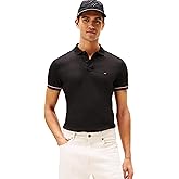 Tommy Hilfiger Mens Short Sleeve Casual Polo Shirts in Slim Fit with Liquid Cotton and Cuff Designs