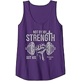 My Strength Christian Men Bible Gym Workout Weightlifting Tank Top