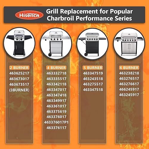 Grill Replacement Parts for Charbroil Performance Burner