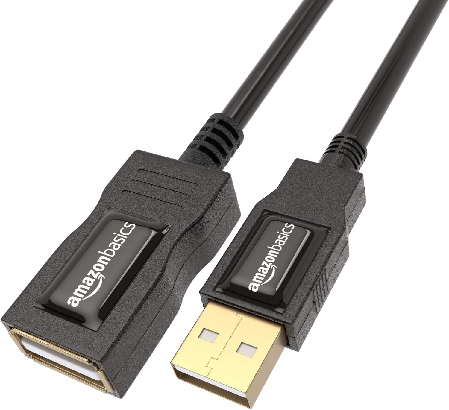 Basics USB 2.0 Extension Cable - A-Male to A-Female Adapter Cord - 9.8 Feet (3 Meters), Black: Computers & Accessories