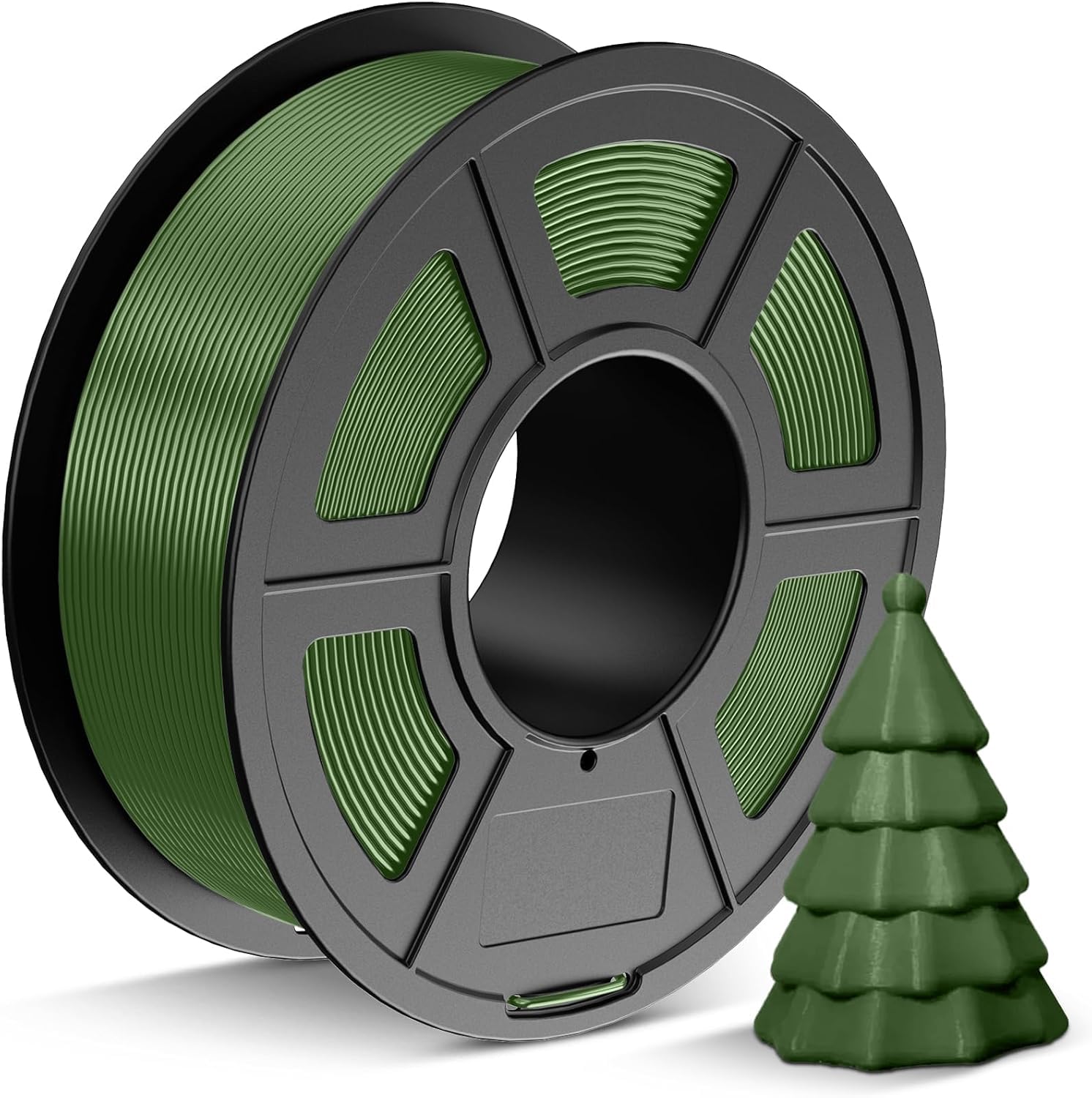JAYO PETG Filament 1.75mm Olive Green 1.1KG, PETG 3D Printer Filament, Durable Strength, Accuracy +/- 0.02mm, 1.1KG Spool (2.2 LBS) Fits for Most FDM 3D Printers.