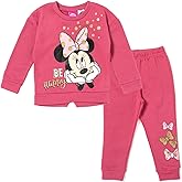 Disney Minnie Mouse Fleece Sweatshirt and Pants Outfit Set Newborn to Big Kid Sizes (Newborn - 14-16)