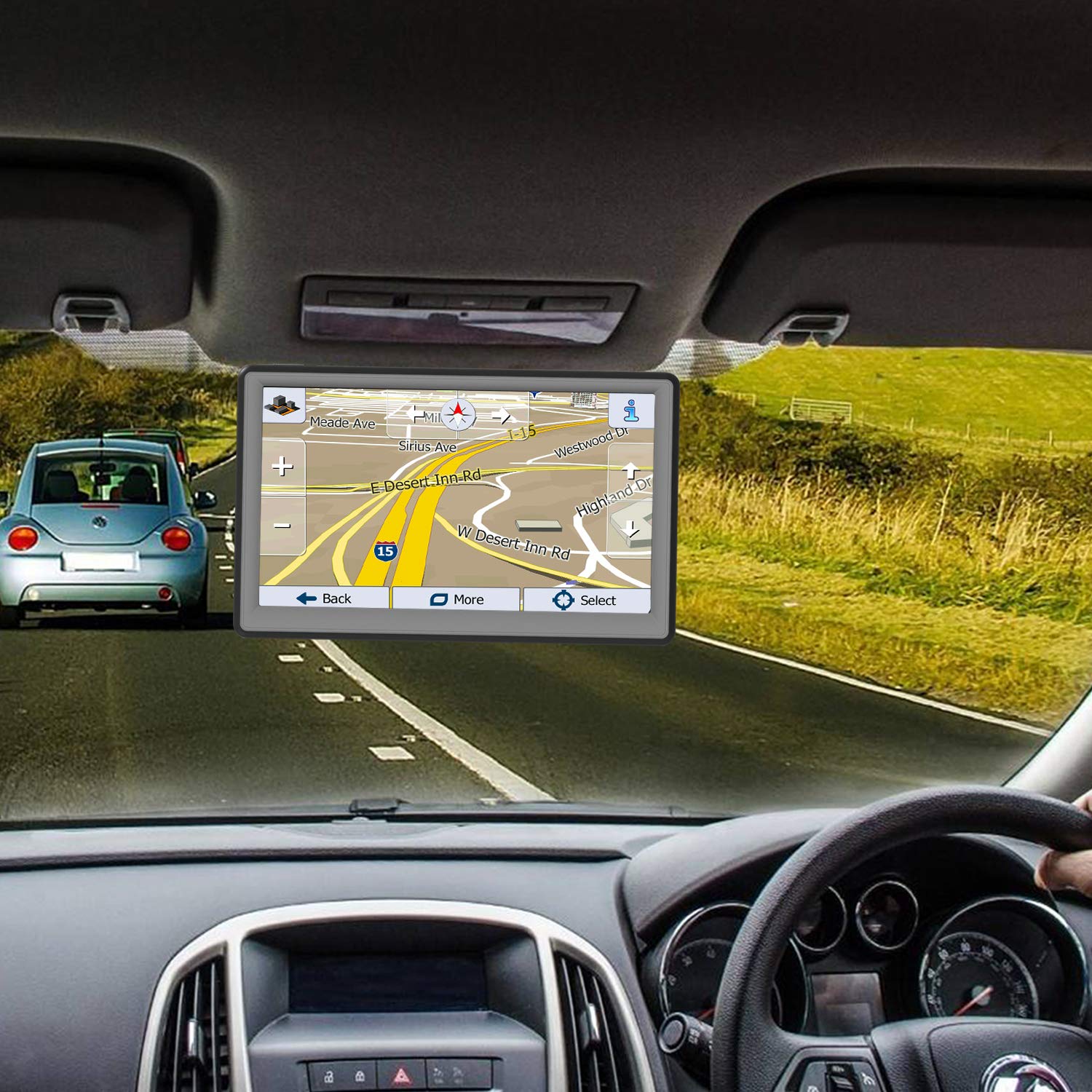 GPS Navigation for Car 7 Inch with Sunshade Vehicle GPS Navigation Car System 8G Memory Portable