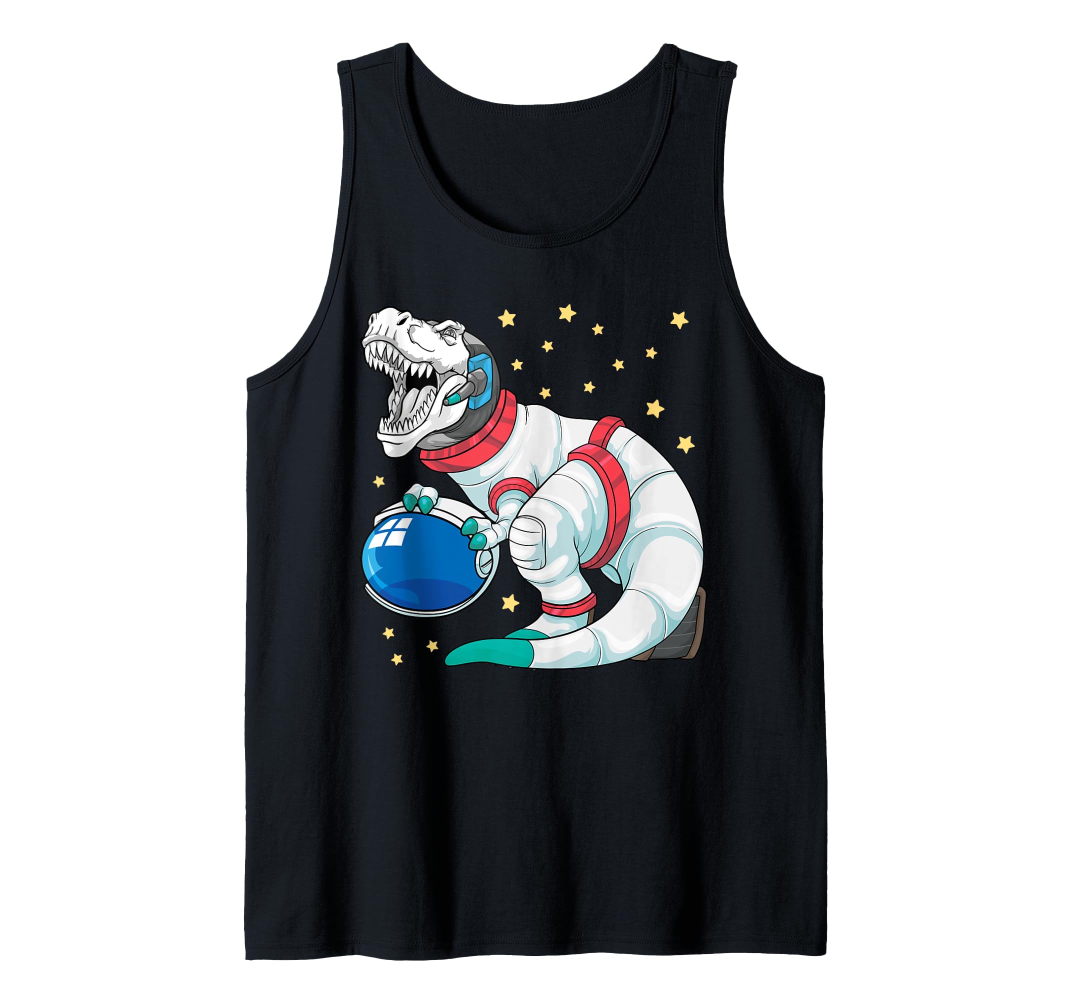 Space Shirt Astronaut Dinosaur T-Rex In Space Galaxy Cosmic Tank Top