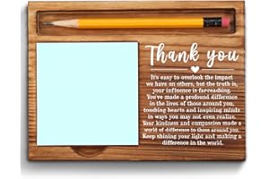 VIZUZI Thank You Sticky Note Holder, Thank You Appreciation Quote Gifts for Leader Boss Women Best Mom Mentor Coach Manager Coworker Teacher Self-Stick Note Pad Holders ZSS17