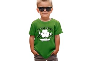 SANIXJOO Toddler Baby St Patrick's Day T-Shirts Boys Lucky Dude Toddler Shirt Cute Clover Graphic Tee Tops