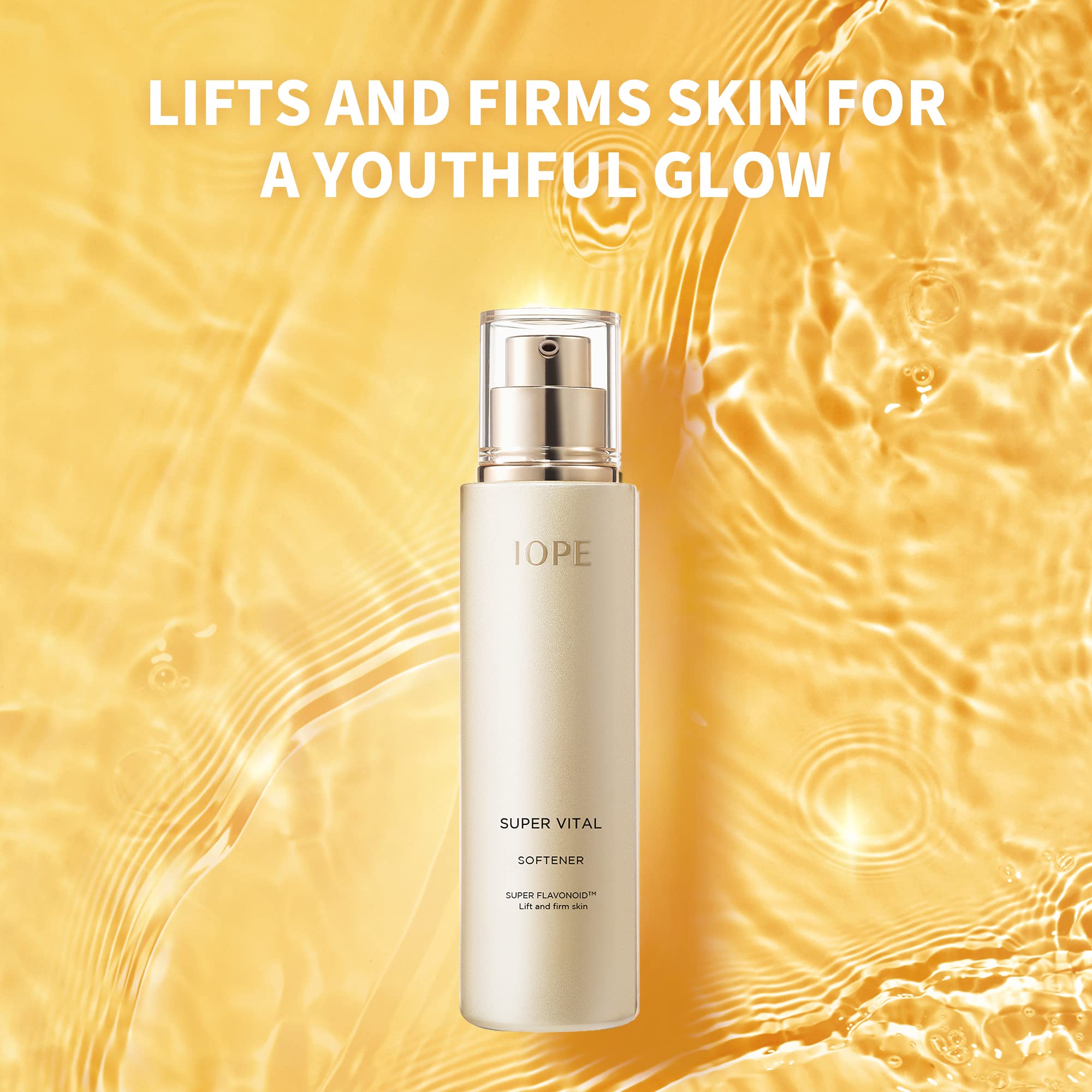 IOPE Super Vital Softener - Anti Aging Toner for Rejuvenating with Super Flavonoids, Korean Skincare, Sensitive Skin - Pore Minimizer & Plumping, 5.07 Fl. Oz