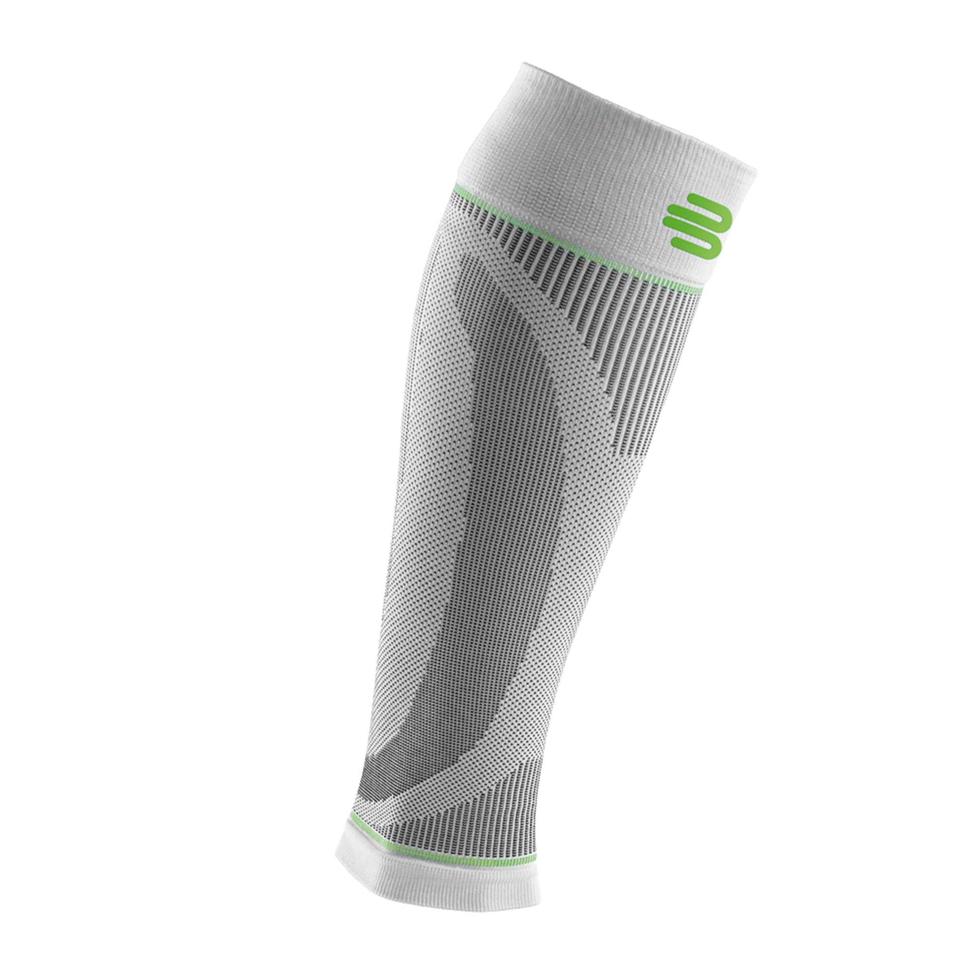 BAUERFEIND, 1 Pair of Unisex Right/Left Lower Leg Compression Sleeves, For sports and exercise, Strengthens musculature, Size: XL long, White, 29352021000034
