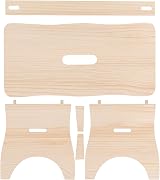 Creative Deco Unpainted Wooden Foot Step Stool Chair 38x19x21cm Pinewood view 6
