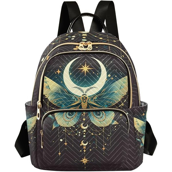 Amazon.com: ALAZA Teal Blue Sun Moon and Stars Mini Backpack Purse