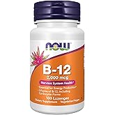 NOW Foods Supplements, B-12 2,000 mcg, Energy Production*, Nervous System Health*, 100 Lozenges