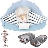 RUBYHOME Triangle Potty Trainer Corner Litter Bedding Box Pet Pan for Baby Rabbit, Chinchillas, Small Guinea Pigs, Ferret, Galesaur