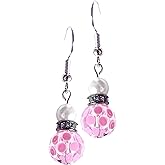 Pink Crystal Earrings - Pearl Earrings - Mother's Day Easter Christmas Pink Girls Gift - Handmade Dangle Drop Earrings