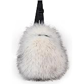 WOVOIE Sling Bag for Women Crossbody Chest Bag Cute Purse Fuzzy Fur Bag for Outdoor Hiking Trips