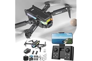 GENERIC 2024 New Pro Drone A3 With 4K Dual HD FPV Camera, HD Aerial Photography WiFi UAV Four-Way Obstacle Avoidance Foldable, Headless Mode, Altitude Hold, Gifts For Adults Kids (Double Batteries)