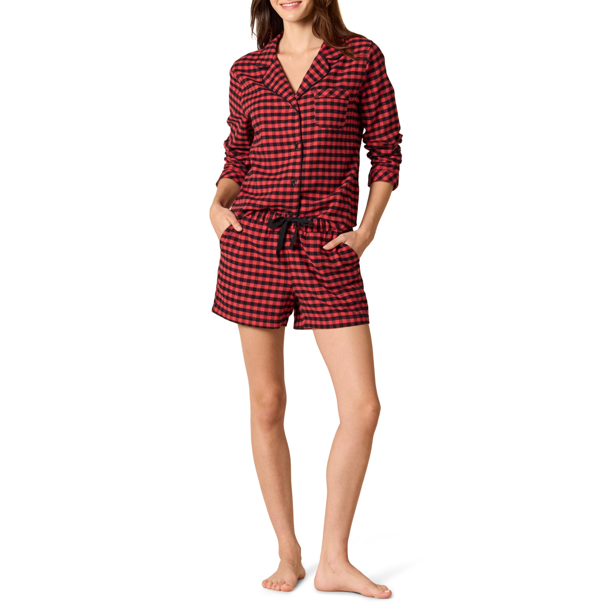 Amazon Essentials Women's Lightweight Woven Flannel