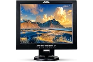 JaiHo 12 Inch LCD Security CCTV Monitor, 800x600 4:3 Resolution Color TFT LCD Display Screen with VGA/HDMI/AV/BNC/MIC USB Ports for Surveillance Camera, STB and Other Video Equipment