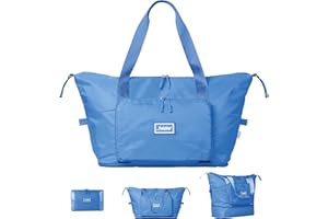 The Foldie Foldable Travel Bag for Women - 40L Weekender Bag with Multiple Pockets - Carry On Expendable Travel Bag